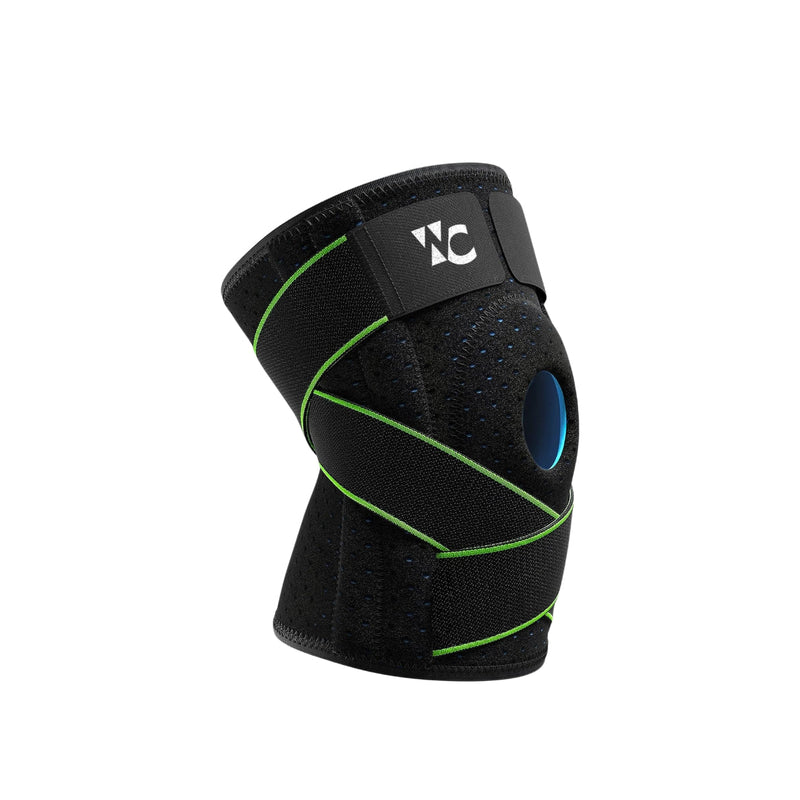 Wonder Care Neoprene Blend Adjustable Knee Support With Anti-Slip Silicon Strip,Breathable Patella Knee Brace Cap For Pain Relief,Sports, Arthritis Protection For Men & Women Free Size