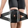 Wonder Care Adjustable Wrap Knee Support Brace, Air Mesh Fabric Knee Brace Cap for Pain Relief, Sports, Arthritis, Running Protection (Black)