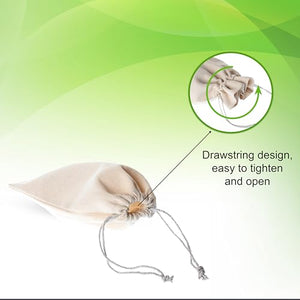 Wonder Care Reusable cotton bags small drawstring pouch cotton cloth bag -Muslin Bags with Drawstring Canvas drawstring bags small- sachet bags Reusable small cloth bags Pouch for Party Home Supplies