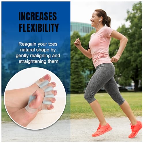 BUY 1 Get 1 FREE Wonder Care Silicone Toe Separator For Feet Gel Toe Pads Toe Big Toe Corrector Bunion Toe Straightener Yoga Toe Stretcher Hammer Toe Bunion