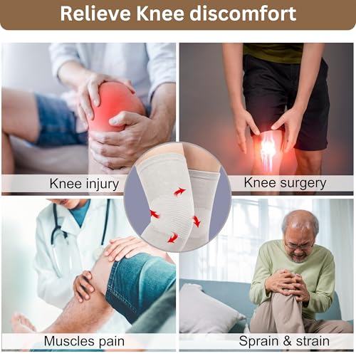 BUY 1 Get 1 FREE Wonder Care bamboo knee compression sleeve for Men and women; copper fit knee sleeve for running, volleyball, gym weightlifting bamboo knee brace made from bamboo yarn