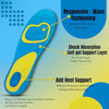 Wonder Care Silicone Gel Shoe Insoles Shoe Inserts All Day Superior Comfort Trim to Fit Insole Orthotics Gel for Arch Support Plantar Fasciitis Flat Feet Cushion Men & Womens Gel Insoles Pair of 1&2