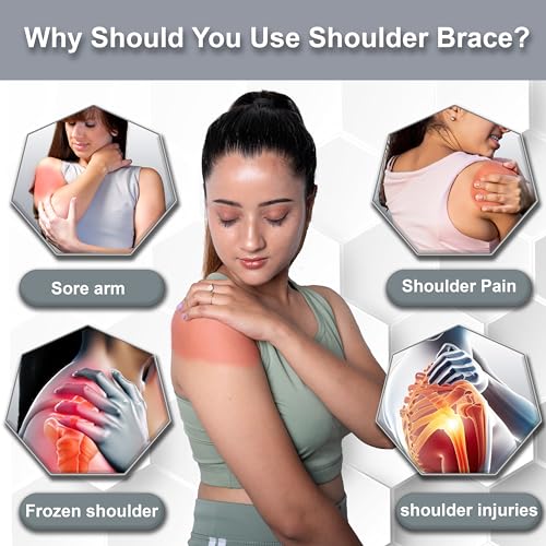 WC shoulder support brace arm slings shoulder immobilizer, youth shoulder brace- Shoulder stabilizer Compression Brace rotator cuff surgery sling, left-right arm sling