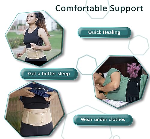 Wonder Care- Umbilical Hernia Support Belt Abdominal Binder for Belly Button Hernias or Navel Hernias, Hernia pain relief Brace