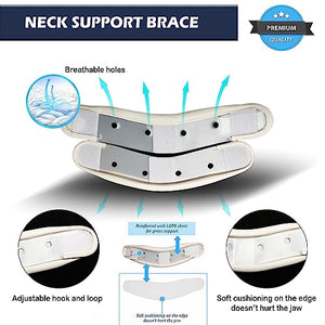 Wonder Care Rigid Cervical Collar Plastic Neck Support Brace Adjustable Height Collar Neck Support Brace Neck Brace for Neck Pain and Support for Women & Men