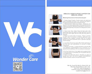 Wonder Care- Umbilical Hernia Support Belt Abdominal Binder for Belly Button Hernias or Navel Hernias, Hernia pain relief Brace