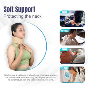 Wonder Care Neck Brace for Sleeping Cervical Collar Relief Neck Pain and Neck Support Soft Foam Wraps for Relief of Cervical Spine Pressure for Women & Men