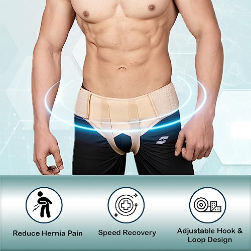 Wonder Care Hernia Belt for Men - Groin Hernia Support for Men 2 Removable Compression Pads & Adjustable Groin Straps Double inguinal Hernia Support for Men