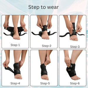 Wonder Care Ankle Support Band for Heel Pain Relief, Ankle Brace For Men/Women, Ankle Binder for Foot Support, Pain Relief, Ankle Belt/Cap Foot Support for Pain Relief (Blue, 2pcs)
