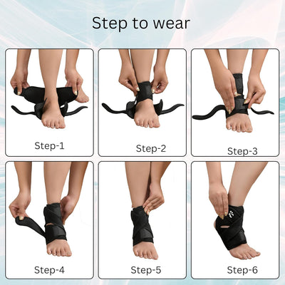 Wonder Care Ankle Support Band for Heel Pain Relief, Ankle Brace For Men/Women, Ankle Binder for Foot Support, Pain Relief, Ankle Belt/Cap Foot Support for Pain Relief (Blue, 2pcs)