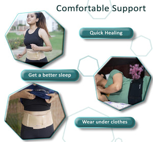 Wonder Care Polyester Umbilical Hernia Belt Hernia Support Brace with Removable Compression Pad Navel Hernia Pain Relief for Men & Women