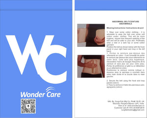 Wonder Care Abdominal Belt post delivery tummy trimmer binder post operative care compression belt adjustable with hook and loop fastener