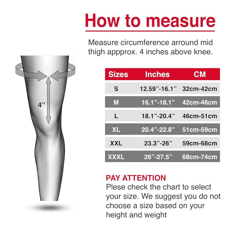 BUY 1 Get 1 FREE Wonder Care Knee Sleeve Knee Brace Compression Knee Sleeve For Men And Women Knee Support Running Knee Sleeve Workout Knee Sleeve Gym Hiking Sports Running Gym (Red-Black)