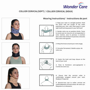 Wonder Care Plastic Soft Cervical Collar Adjustable Collar Neck Support Brace Neck Support Soft Neck Collar Neck Brace For Neck Pain And Support For Women & Men, Medium