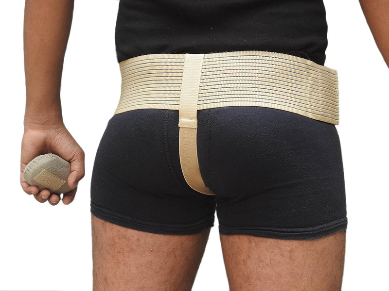 Wonder Care Hernia Belt for Men Post Surgery Single Inguinal Hernia Pain Relief Truss Support Brace with Removable Pressure Pad